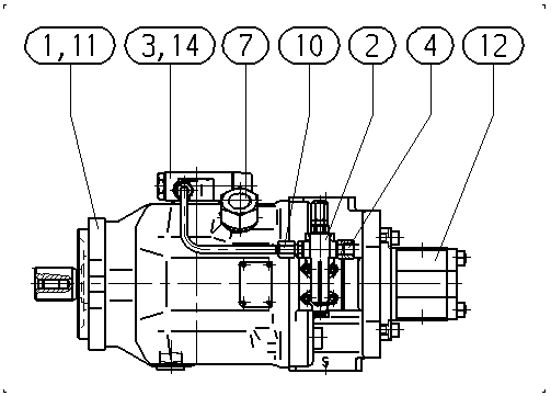 AH A10V O 71 DFLR/31R-VSC42G40 -S1666 — Zeichnung