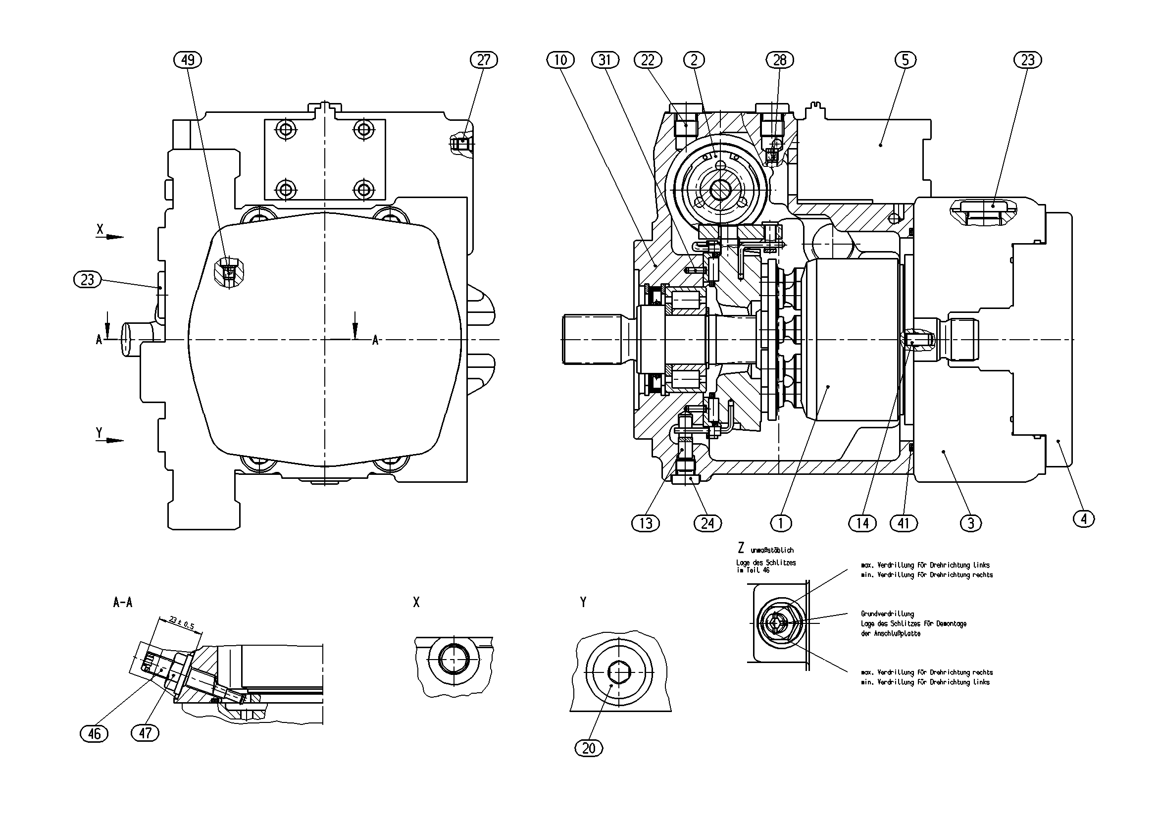 AA10VG28HWM1/10R-NSC60F015S-S — Zeichnung
