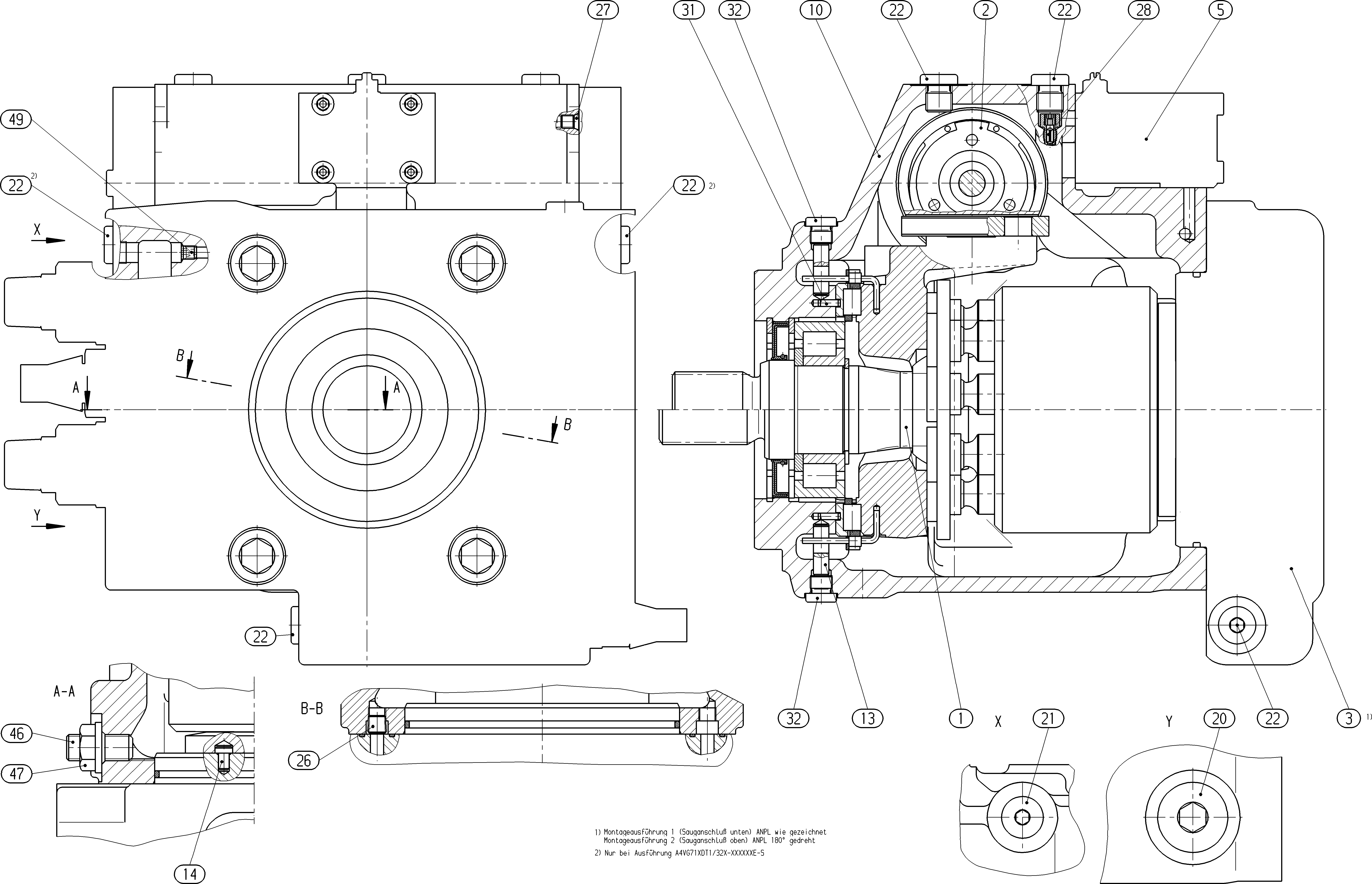 A4VG71EP3DT1/32R-NTF10K041EP-S — Zeichnung