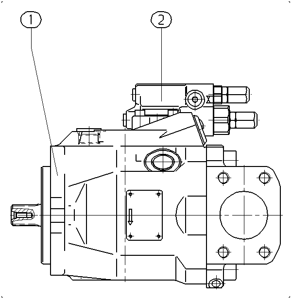 A A10V O 60 DFR1/52R-PQC12N00 — Zeichnung