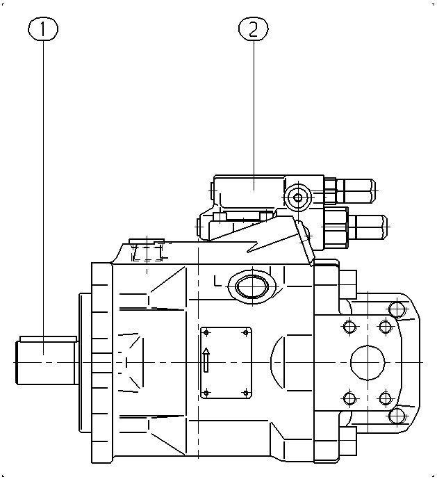 A A10V O 60 DFR /52L-PKC62N00 -SO834 — Zeichnung