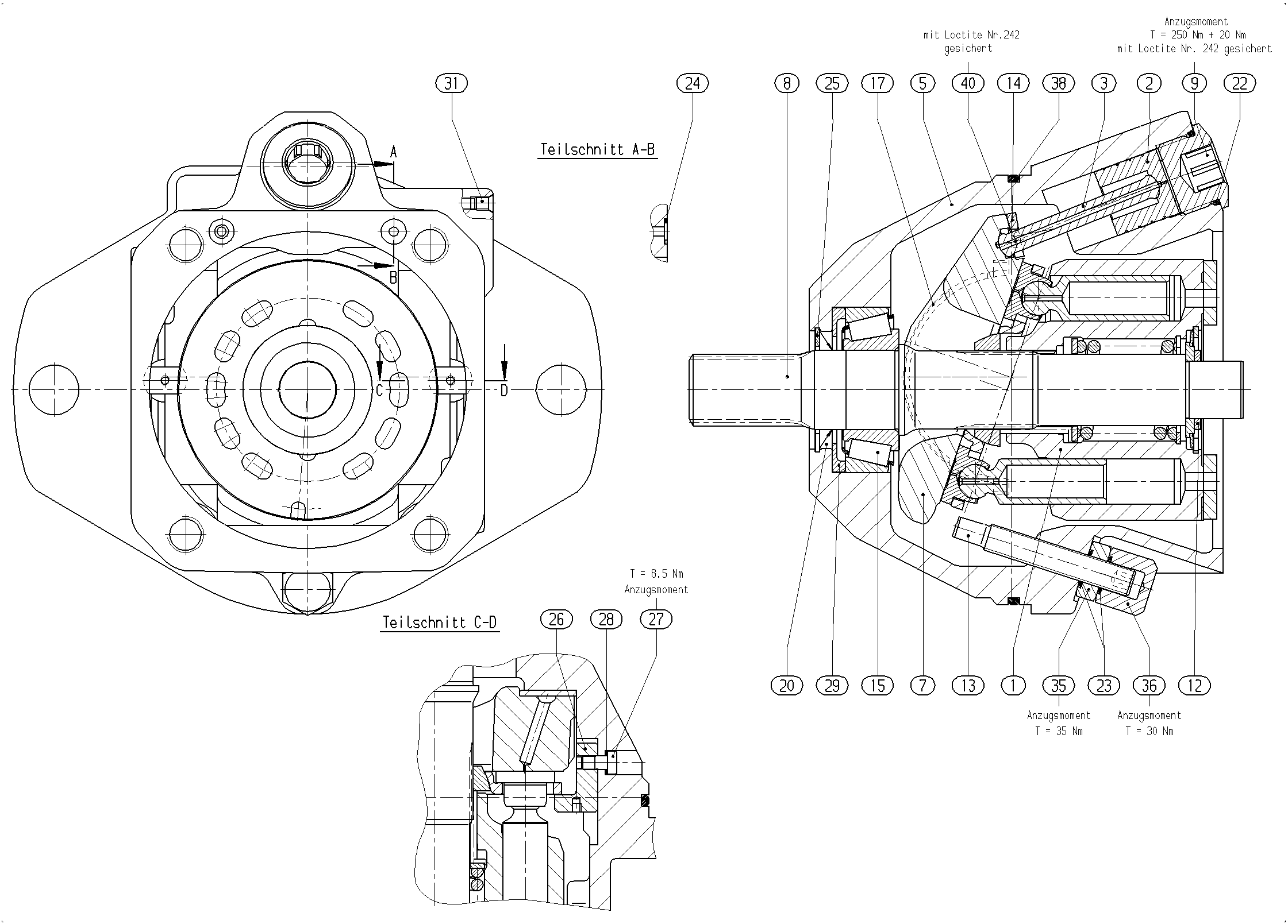 G A10VEC 80 OV /52XX-VRF — Zeichnung