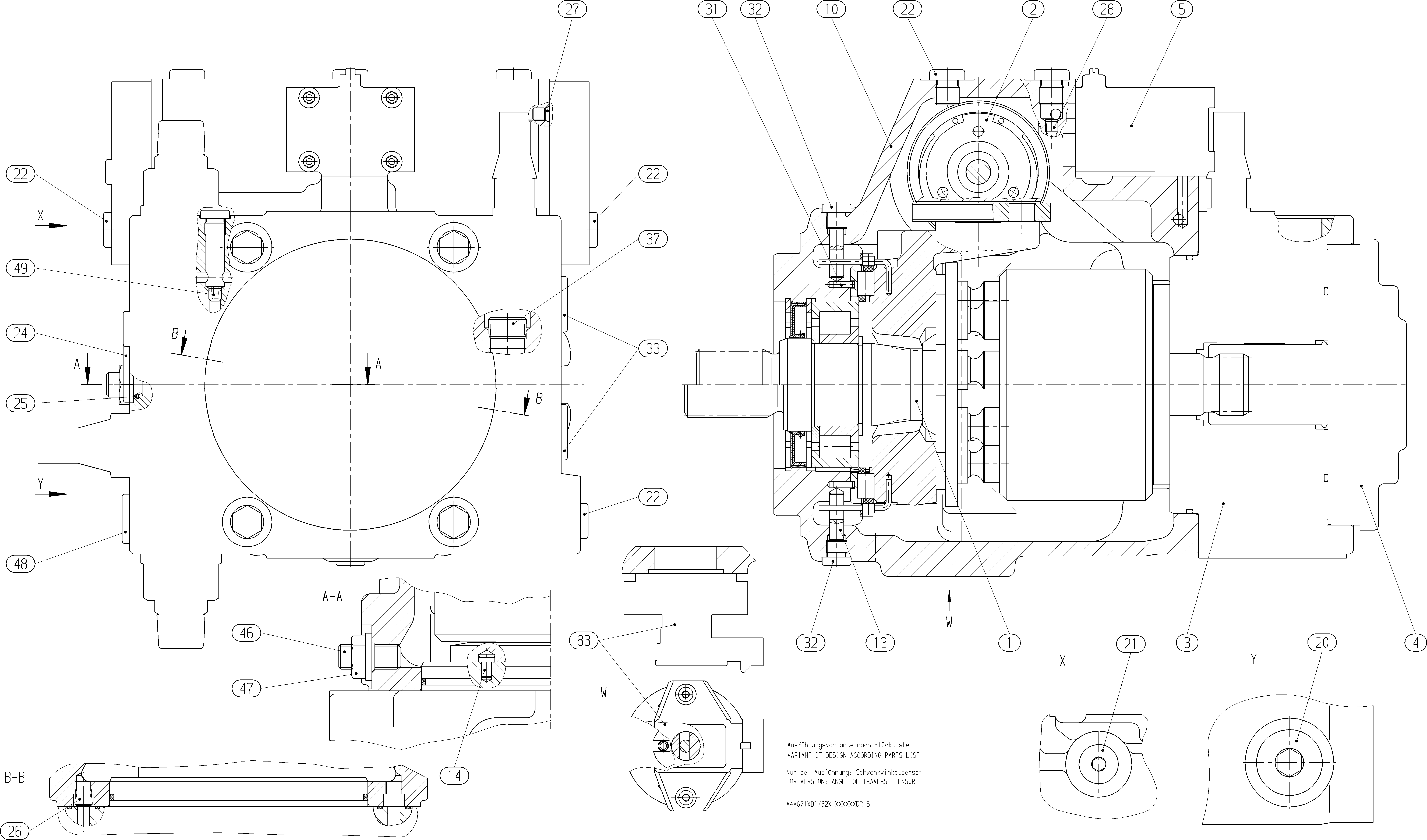 A4VG71EP3D1/32R-NTF02F071DP — Zeichnung