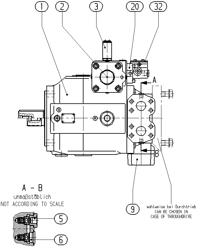 P A4VSG 250 HS4E /30R-PPB10K340N-S1724 — Zeichnung