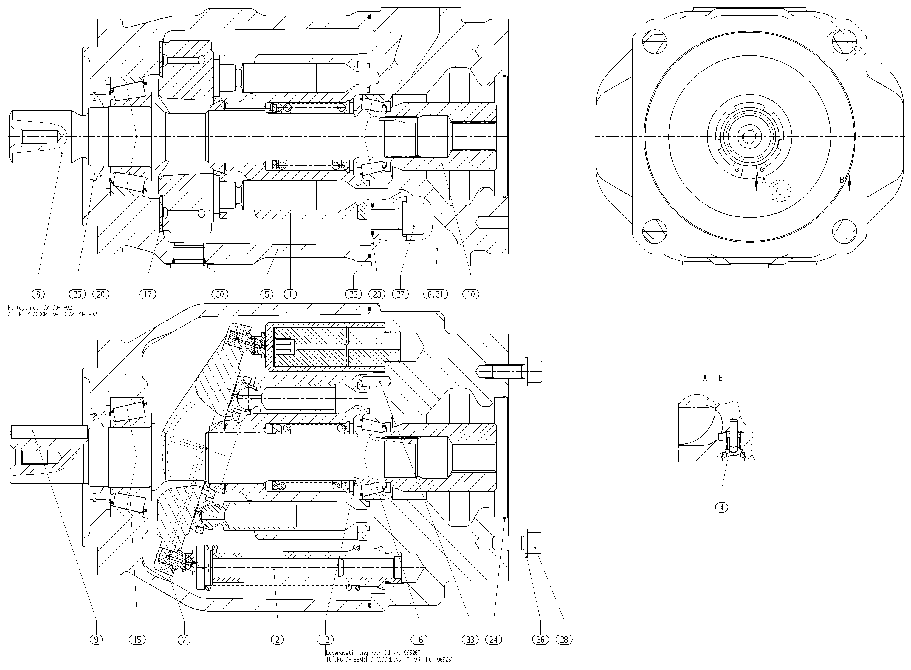 G A10V O140 OV /31L-PSD12K04 -SO702 — Zeichnung