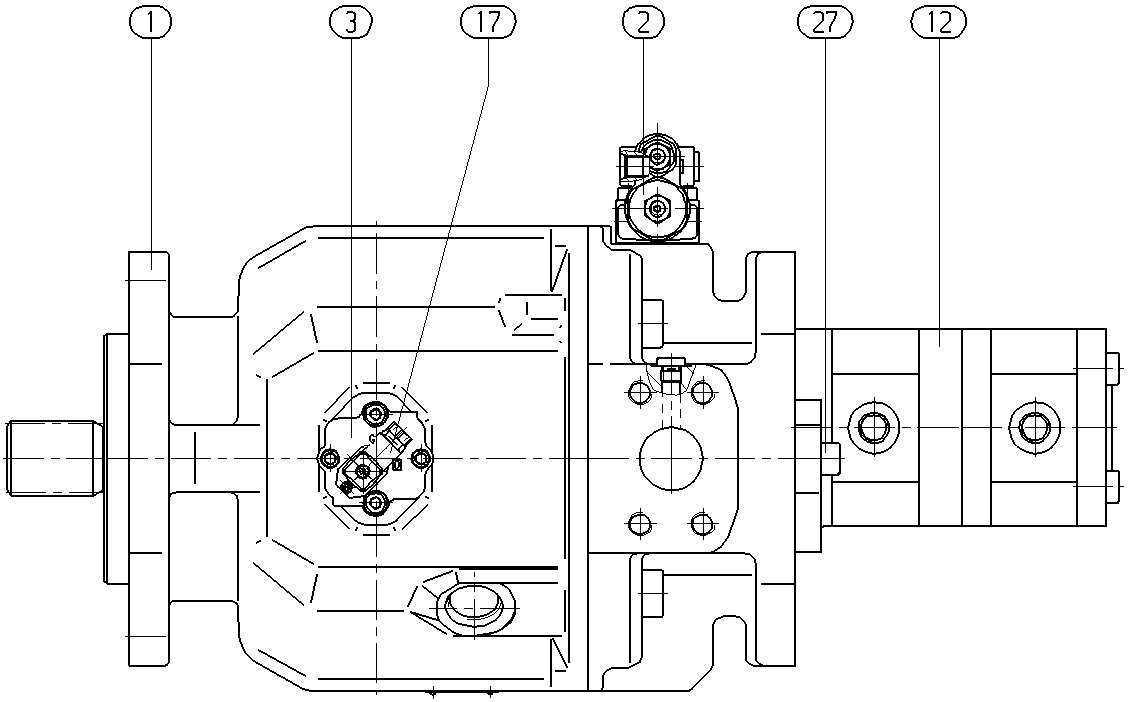 A A10V O 71 DFR1/31L-VSC42H00 -S2561 — Zeichnung