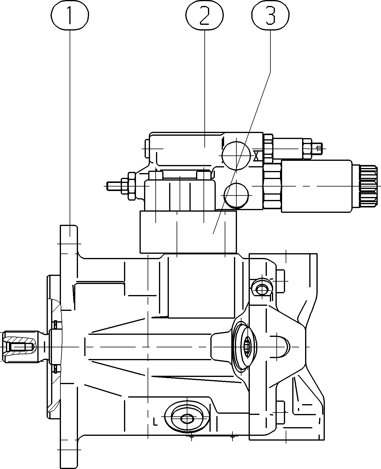 A A10VNO 45ED72/52R-VSC12N00T -S2357 — Zeichnung