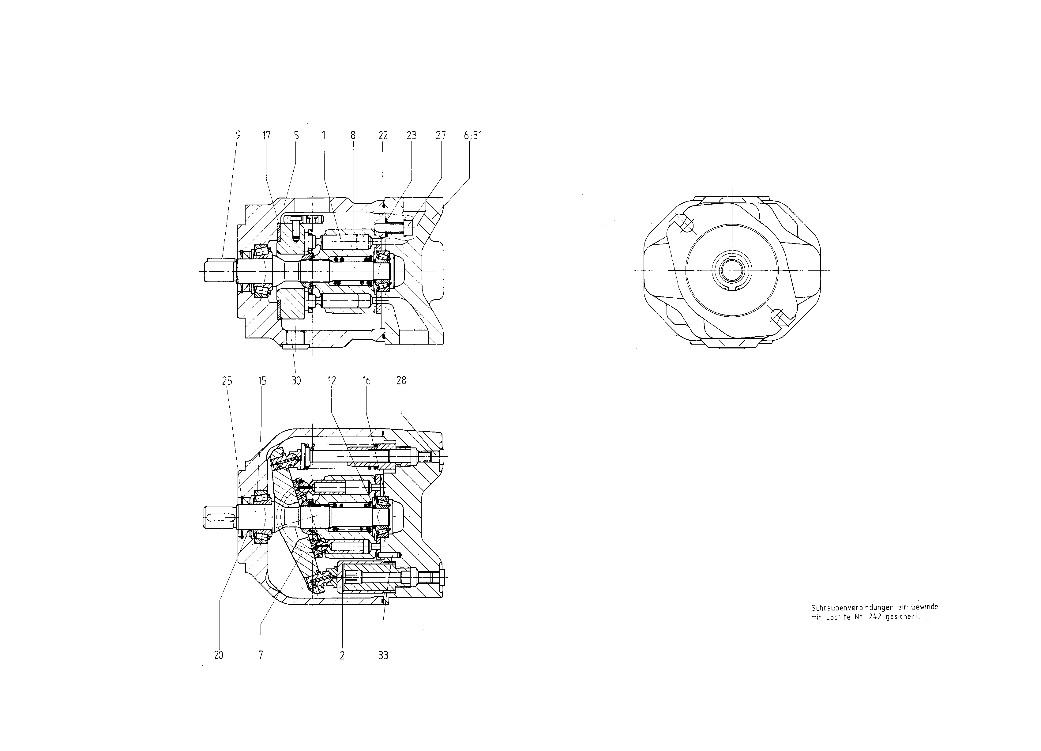 G A10VSO 18 OV /31R-VKC62N00 — Zeichnung