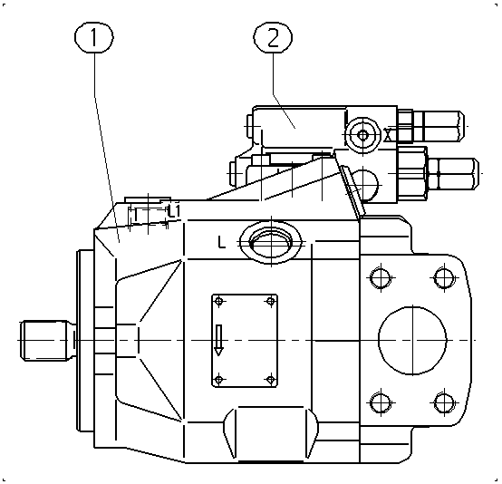 AA10VO45DFR1/52R-PUC12N00-S1089 — Zeichnung