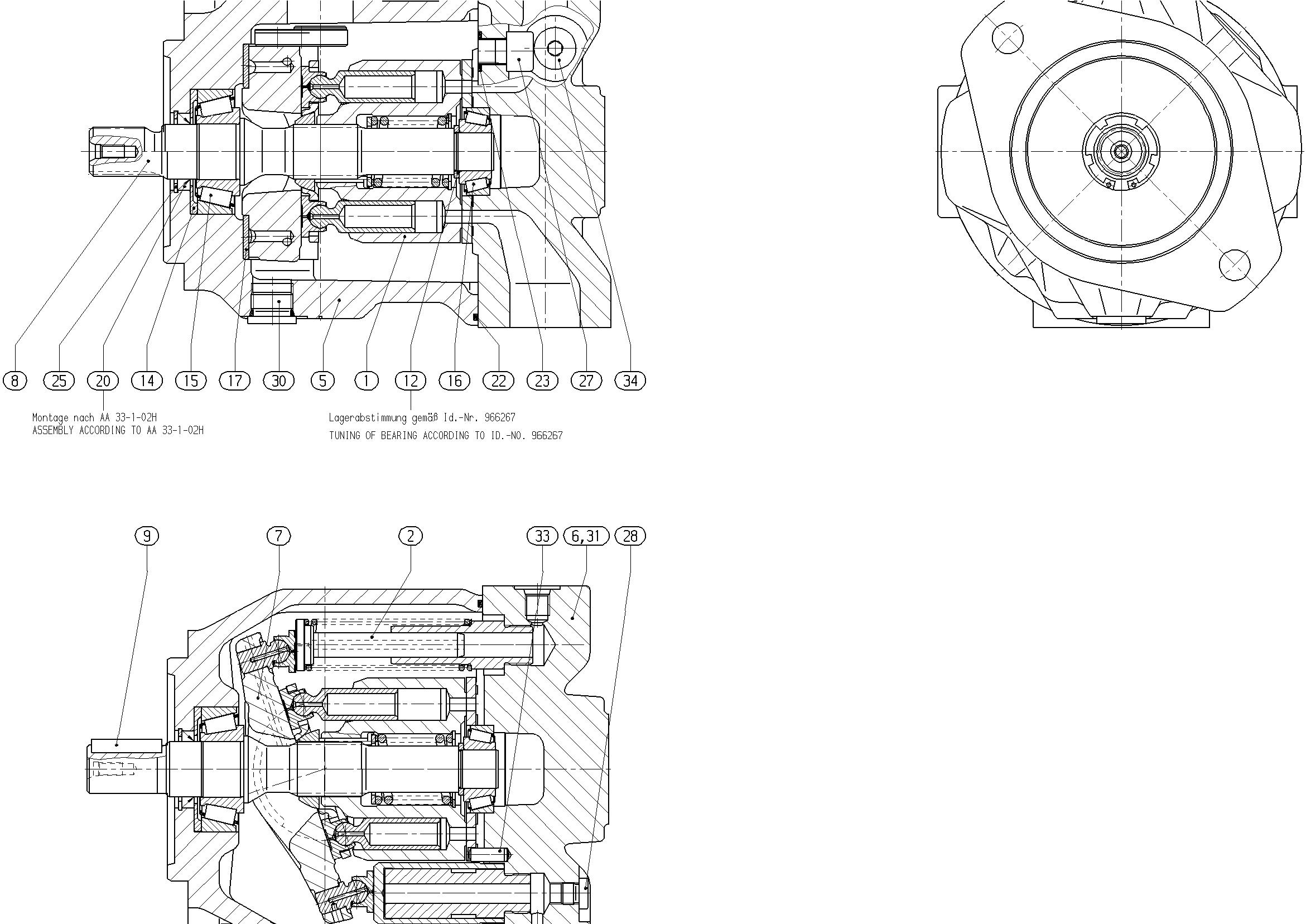 G A10VSO 28 FEO /31R-VSA12N00 LR — Zeichnung