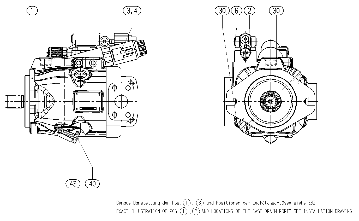 A A10V O 45EP2DS/53L-VSC12N00P -S2933 — Zeichnung