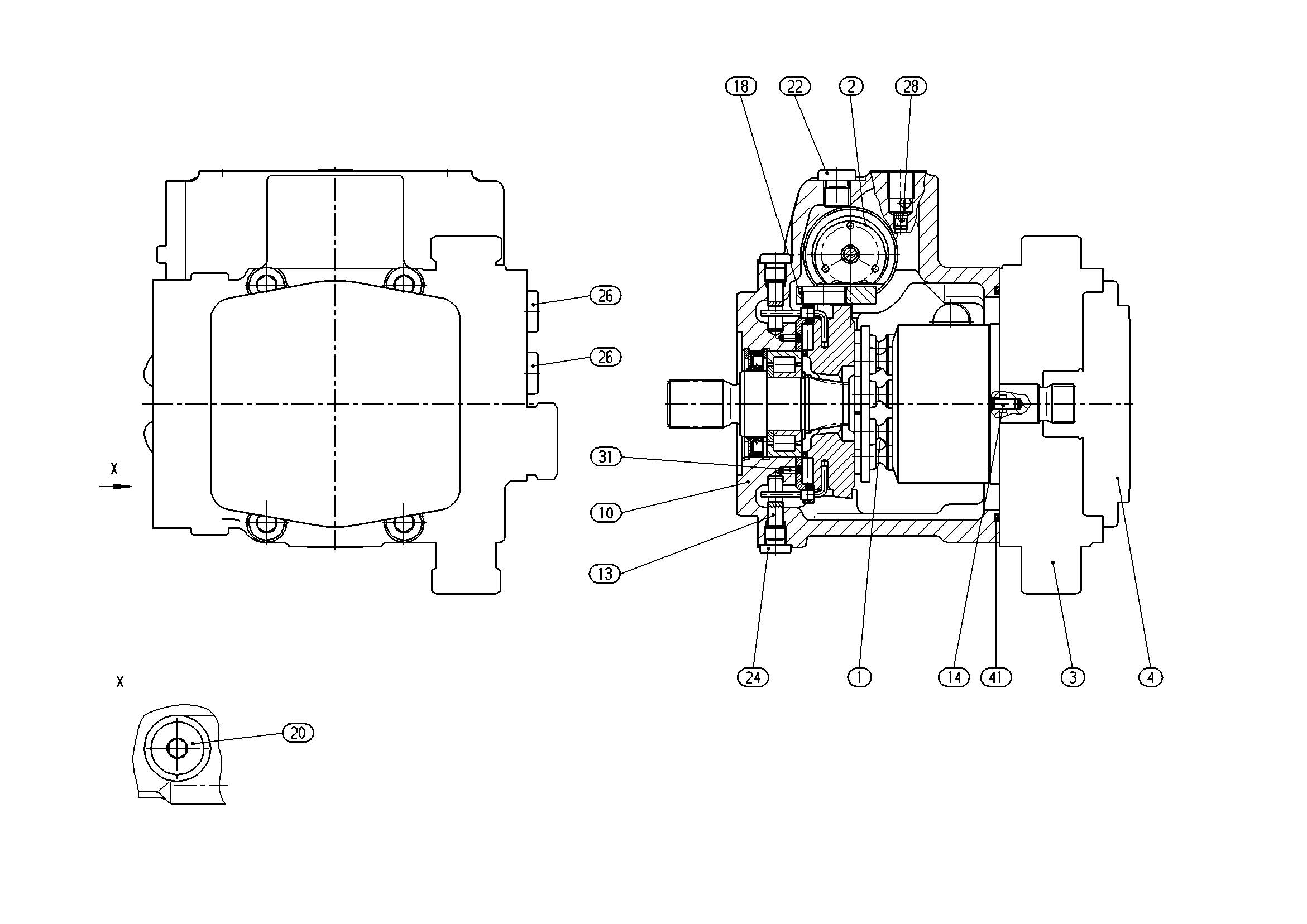 AXIAL-PISTON PUMP — Zeichnung