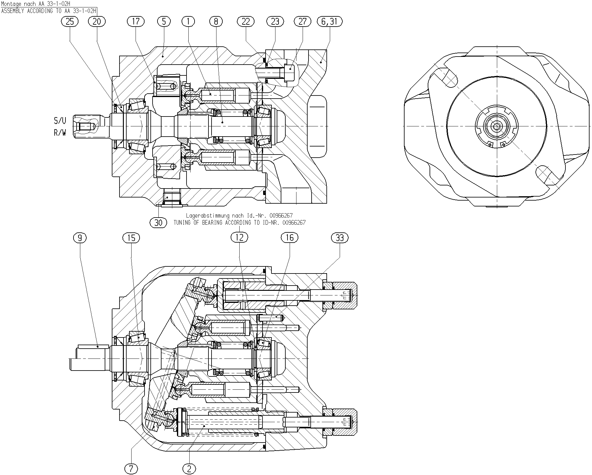 G A10VSO 18 OV /31L-VPA12N00 -S1413 — Zeichnung