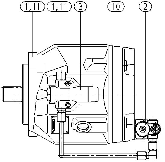 A A10V O 71 DFLR/31R-VSC61N00 — Zeichnung