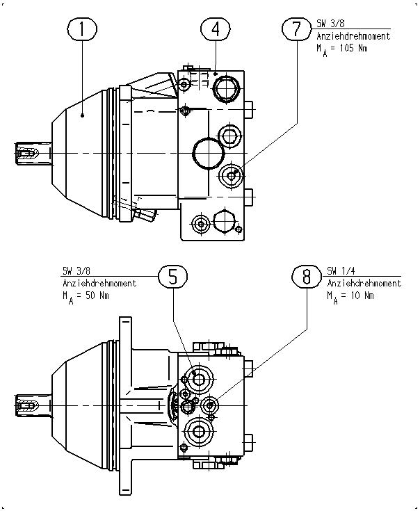 A A10VEC 80 HZ6 /52WXX-VRF811C04 — Zeichnung