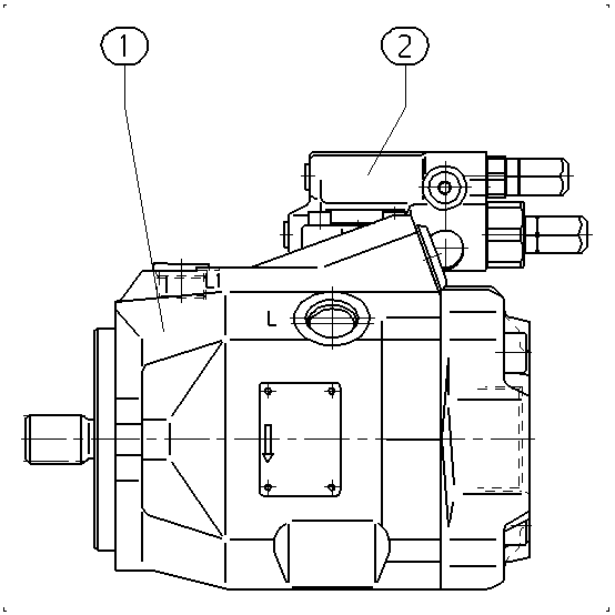 A A10V O 45 DRG /52R-PUC64N00 — Zeichnung
