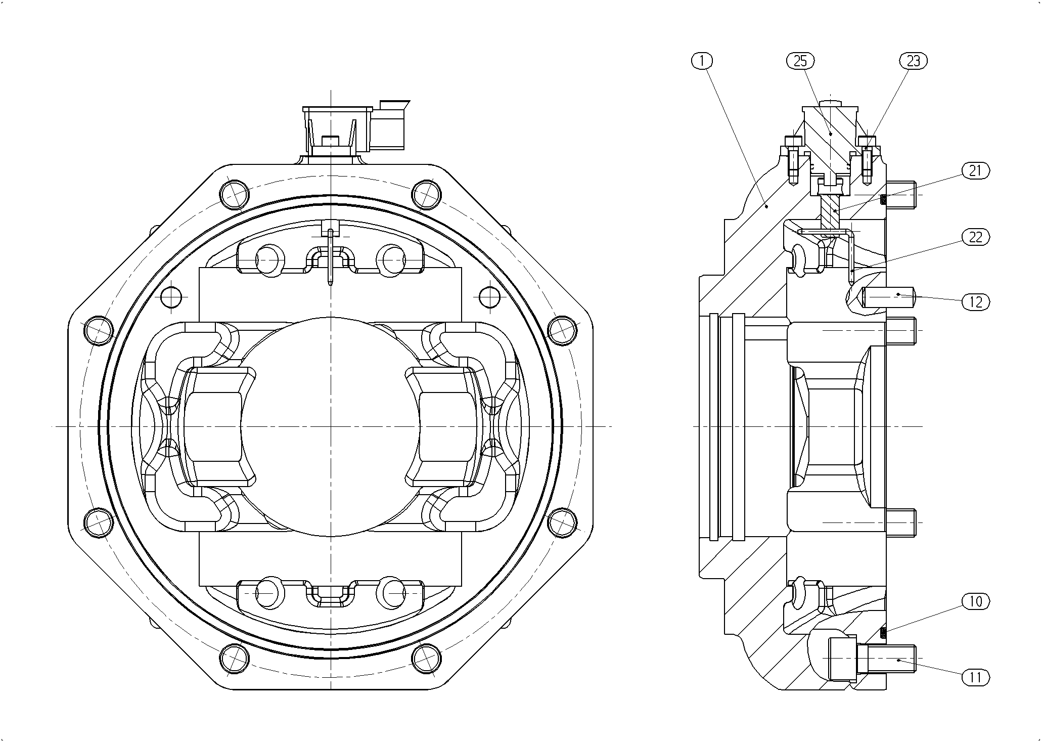 BEARING FLANGE — Zeichnung