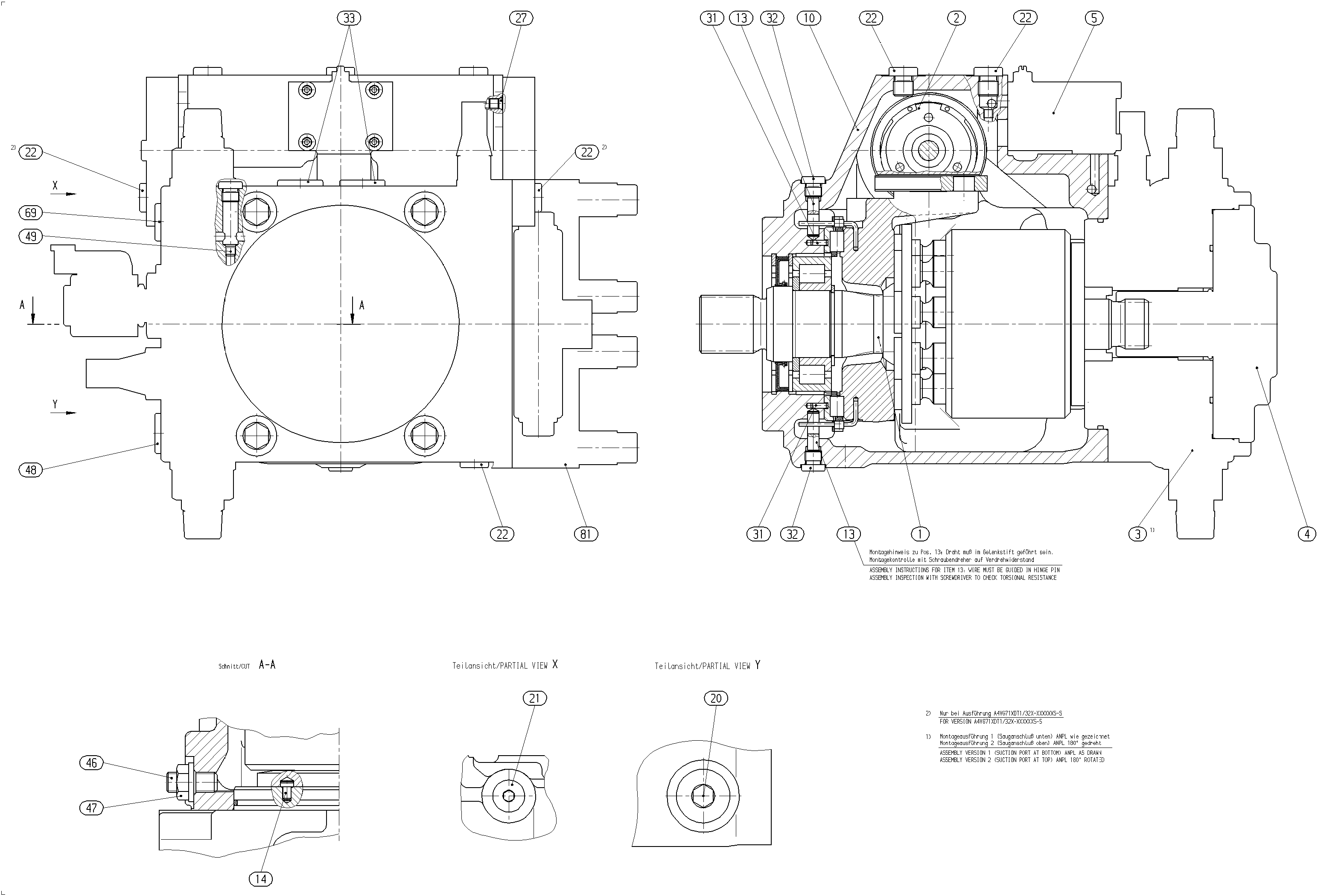 A4VG71EP3D1/32R-NZF10F021SP-S — Zeichnung