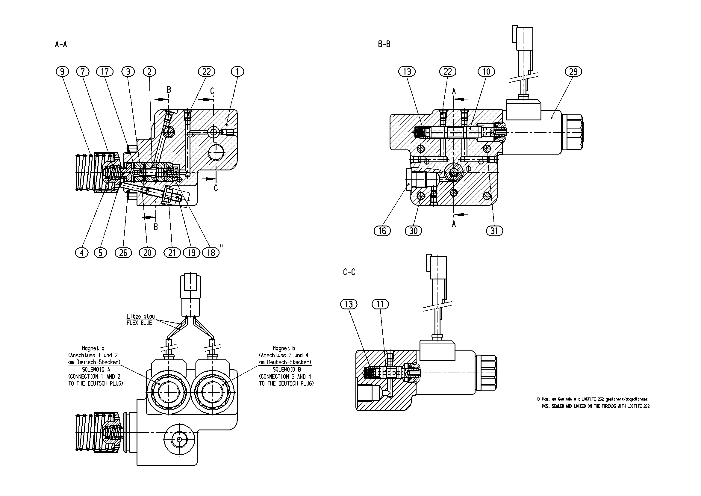 ELEMENT STERUJĄCY A6VM085DA1/71A-C — Zeichnung