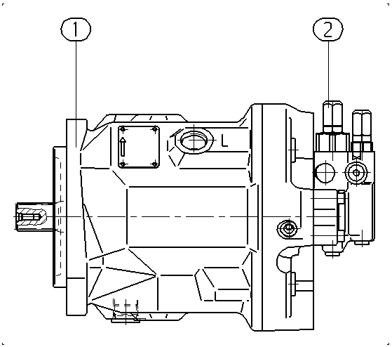 A A10V O 45 DFR /31L-PRC61N00 — Zeichnung
