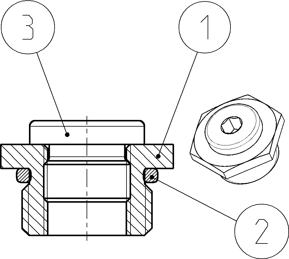 THREADED REDUCING STUD — Zeichnung