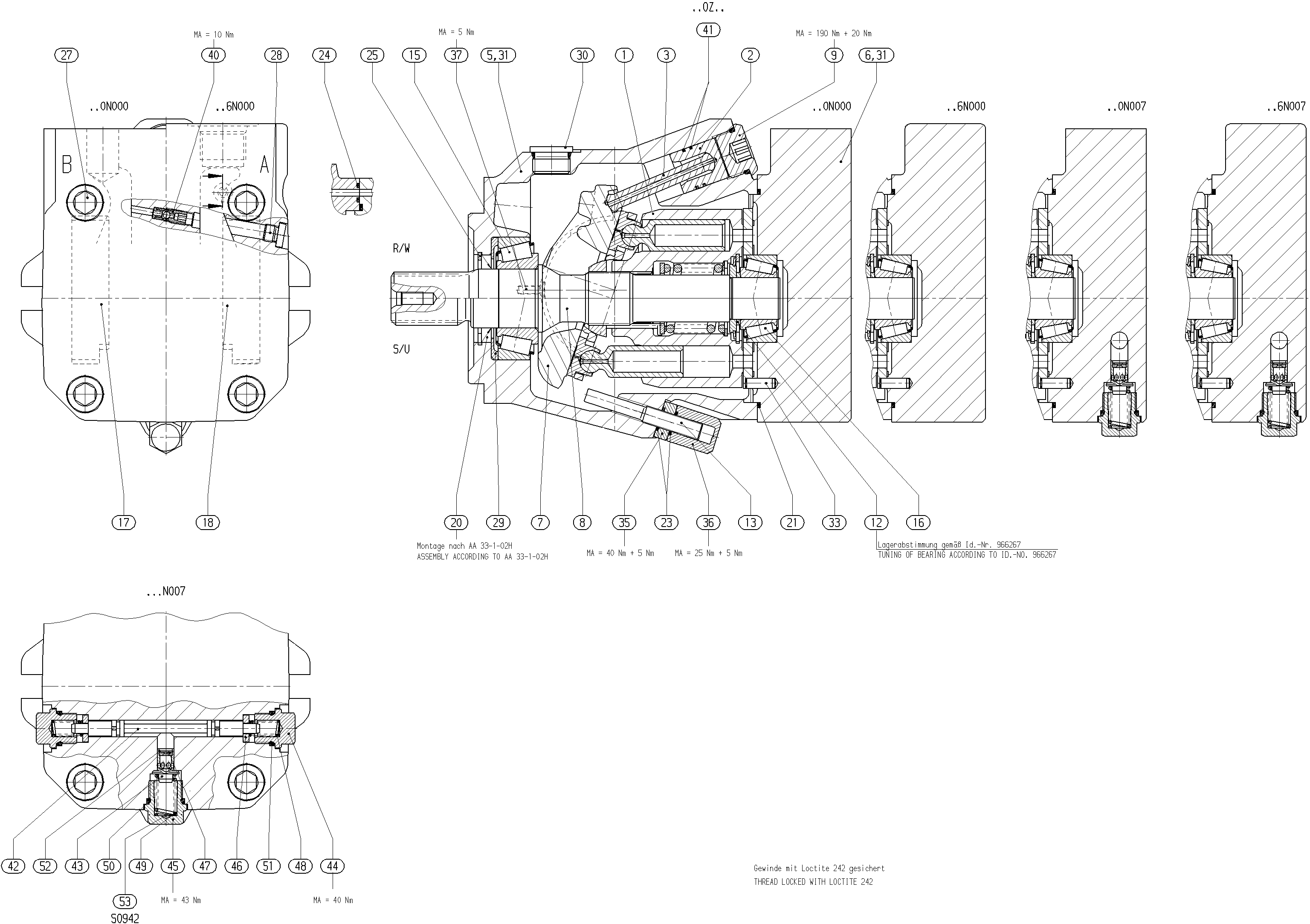 G A10V M 63 OZ /52W1-VWC16N007 — Zeichnung
