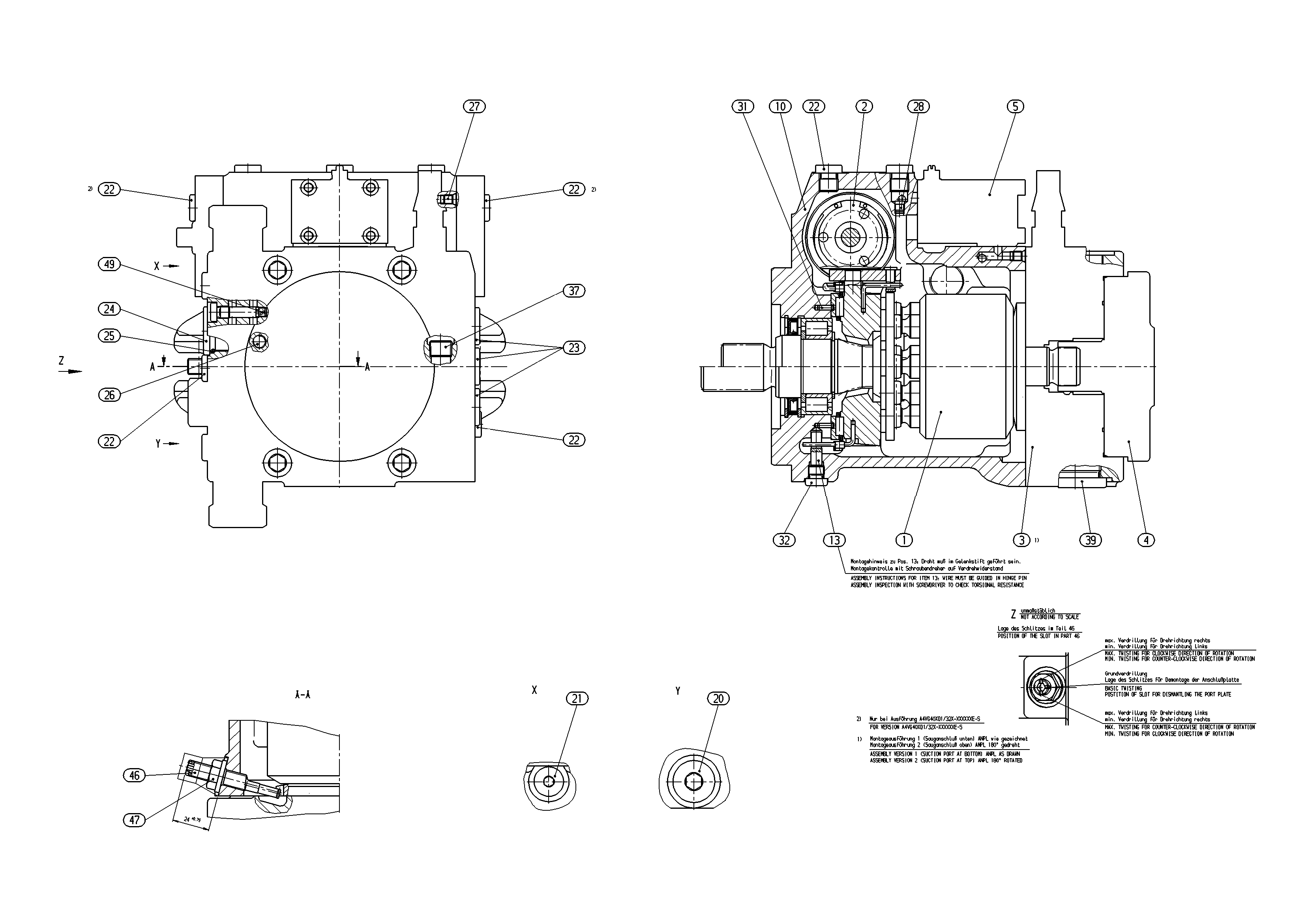 A4VG40HDD1/32R-NSC02K093E-S — Zeichnung