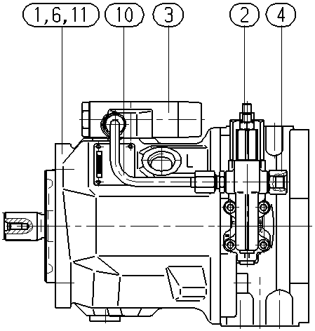 A A10V O 45 DFLR/31R-VSC62K68 -SO 52 — Zeichnung