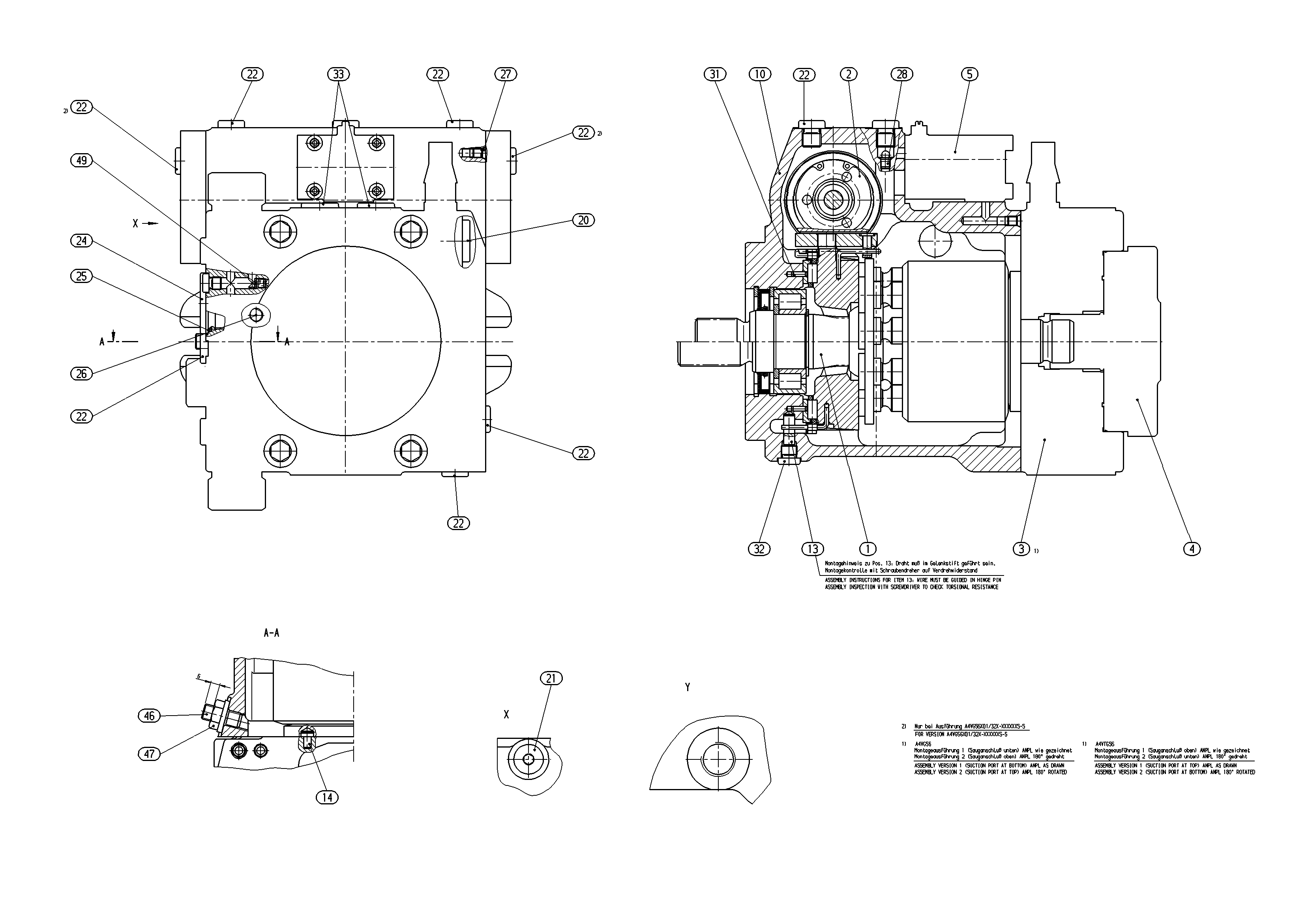 A4VG56EP2DMT1/32L-NSC10F015SP-S — Zeichnung