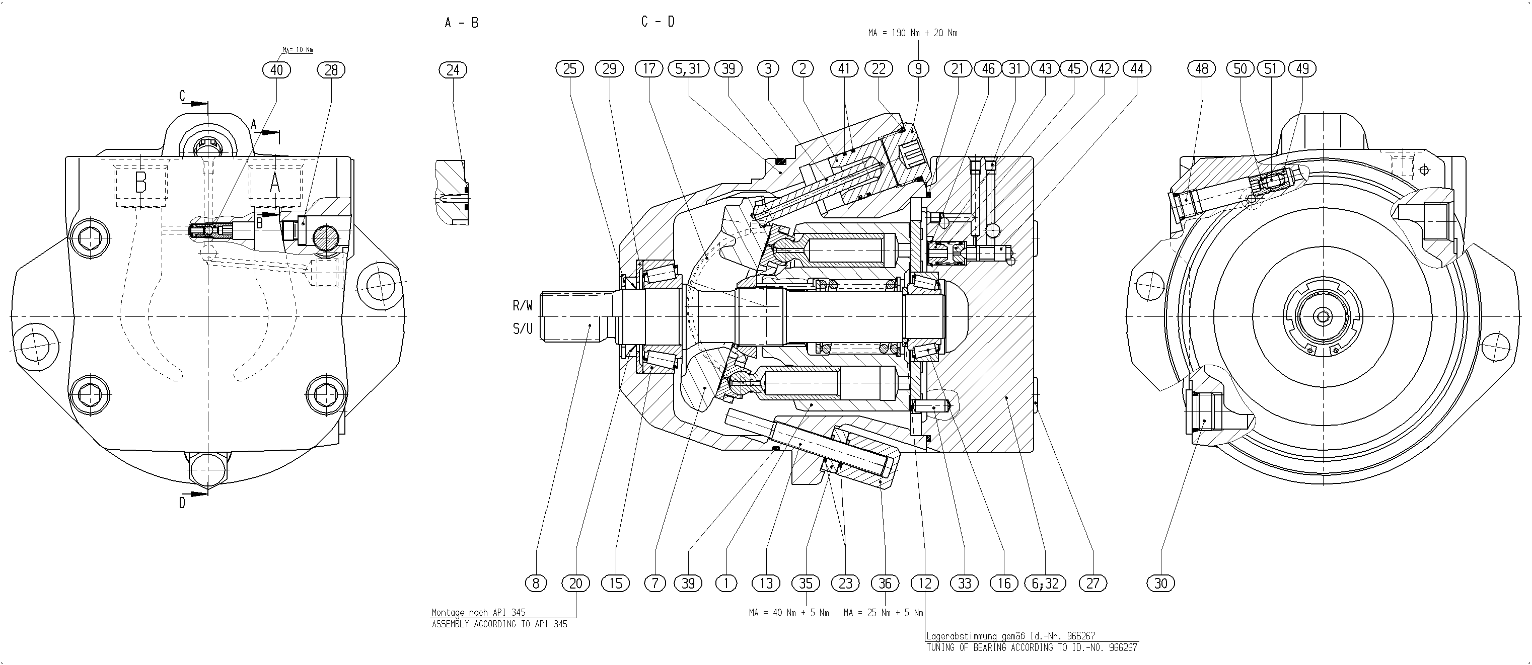 G A10V E 45 OV /52W1-VRF66N000 -S1598 — Zeichnung