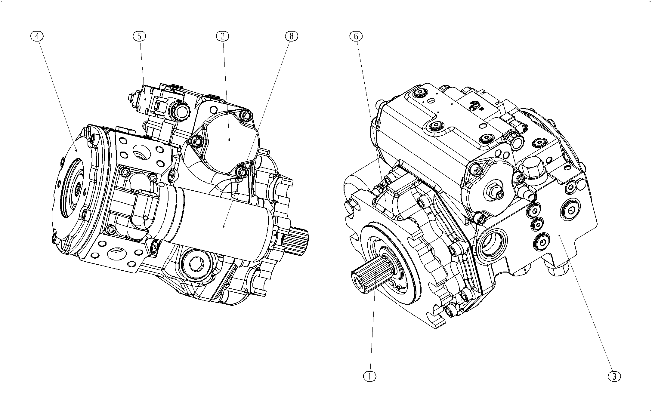 A4VG145EP2DP000/40MRND6T11FB2S4AF00-S — Zeichnung