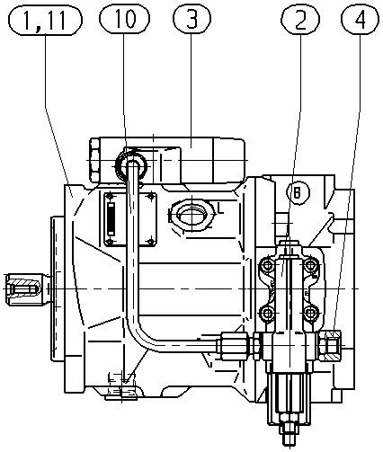 A A10V O 28 DFLR/31R-VSC62K01 -SO708 — Zeichnung