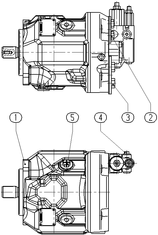 AL A10V O 45 DFR1/31L-VSC61N00 -SO725 — Zeichnung