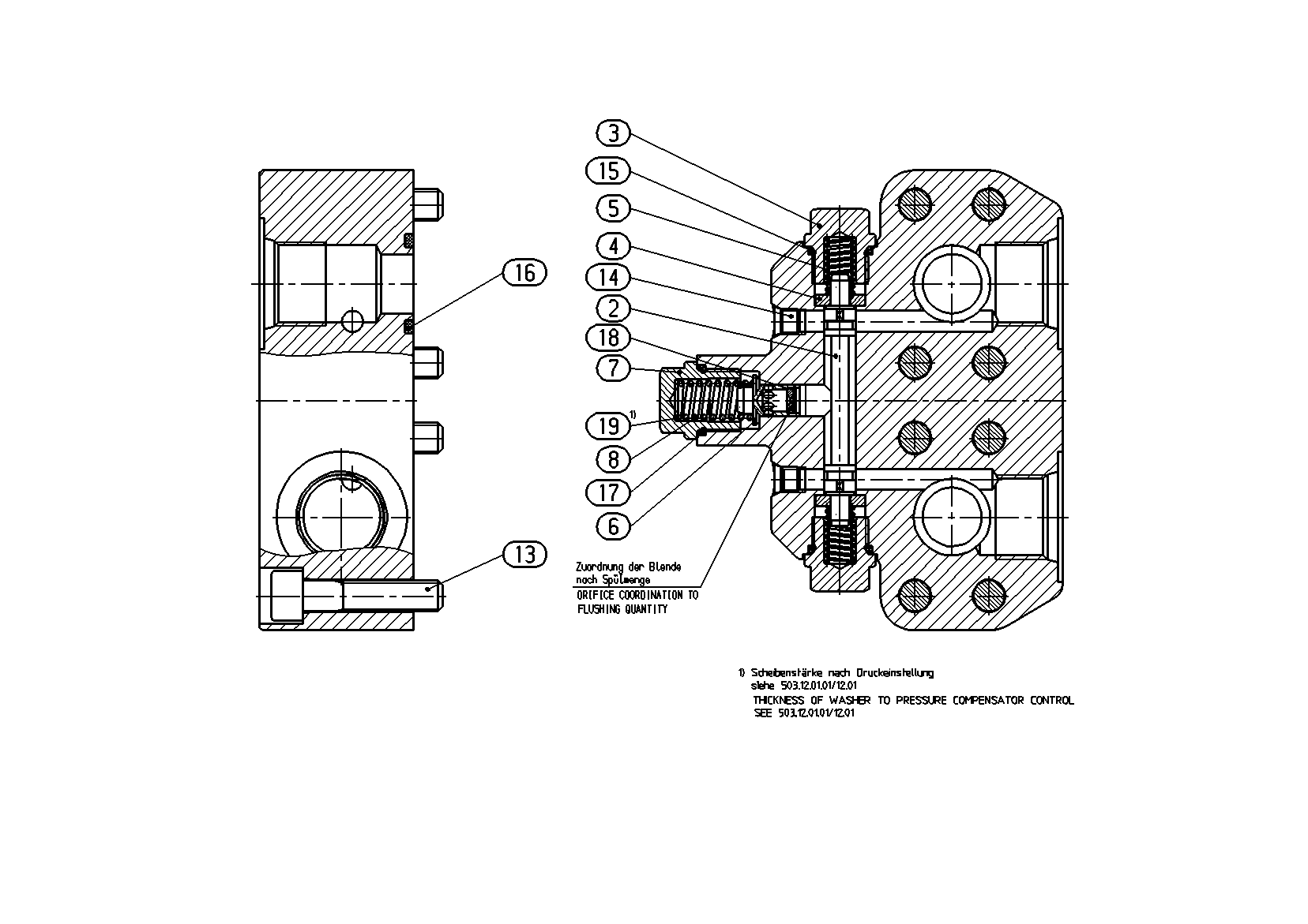 FLUSH/BOOST PRESSURE VALVE — Zeichnung