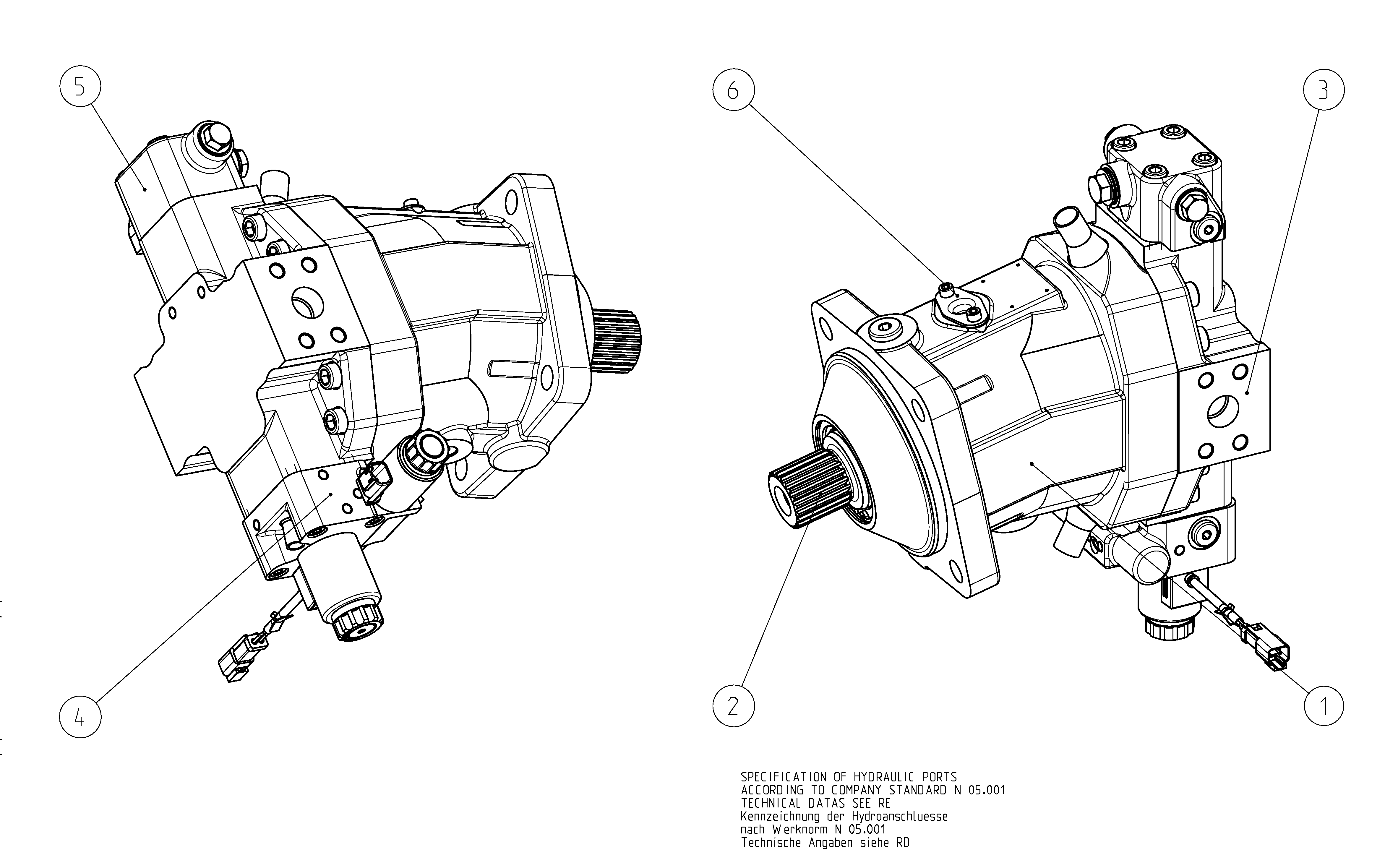 A6VM107HA2R1/63W-VAB027FXA-S — Zeichnung