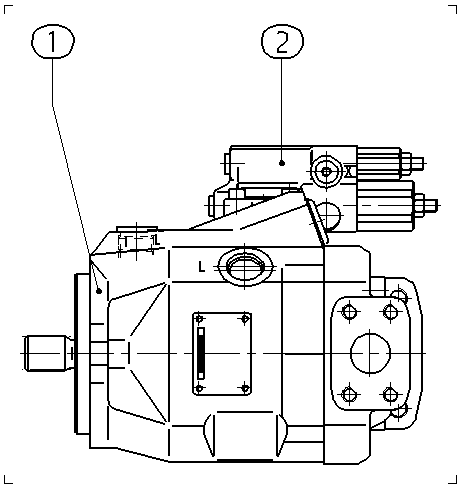 A A10V O 45 DFR /52L-VSC12N00 — Zeichnung