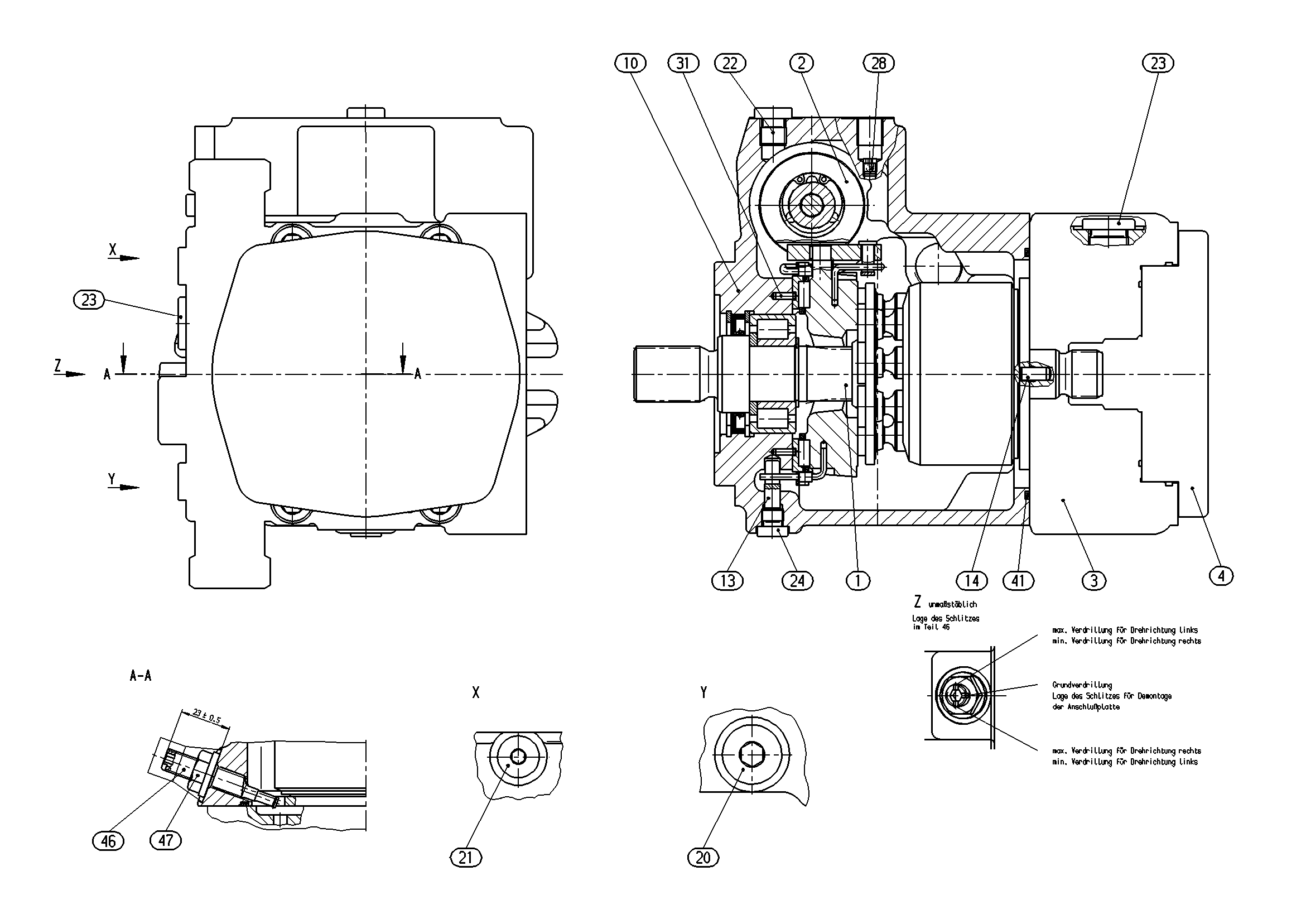 A10VG28DGM1/10R-NSC10F015S — Zeichnung