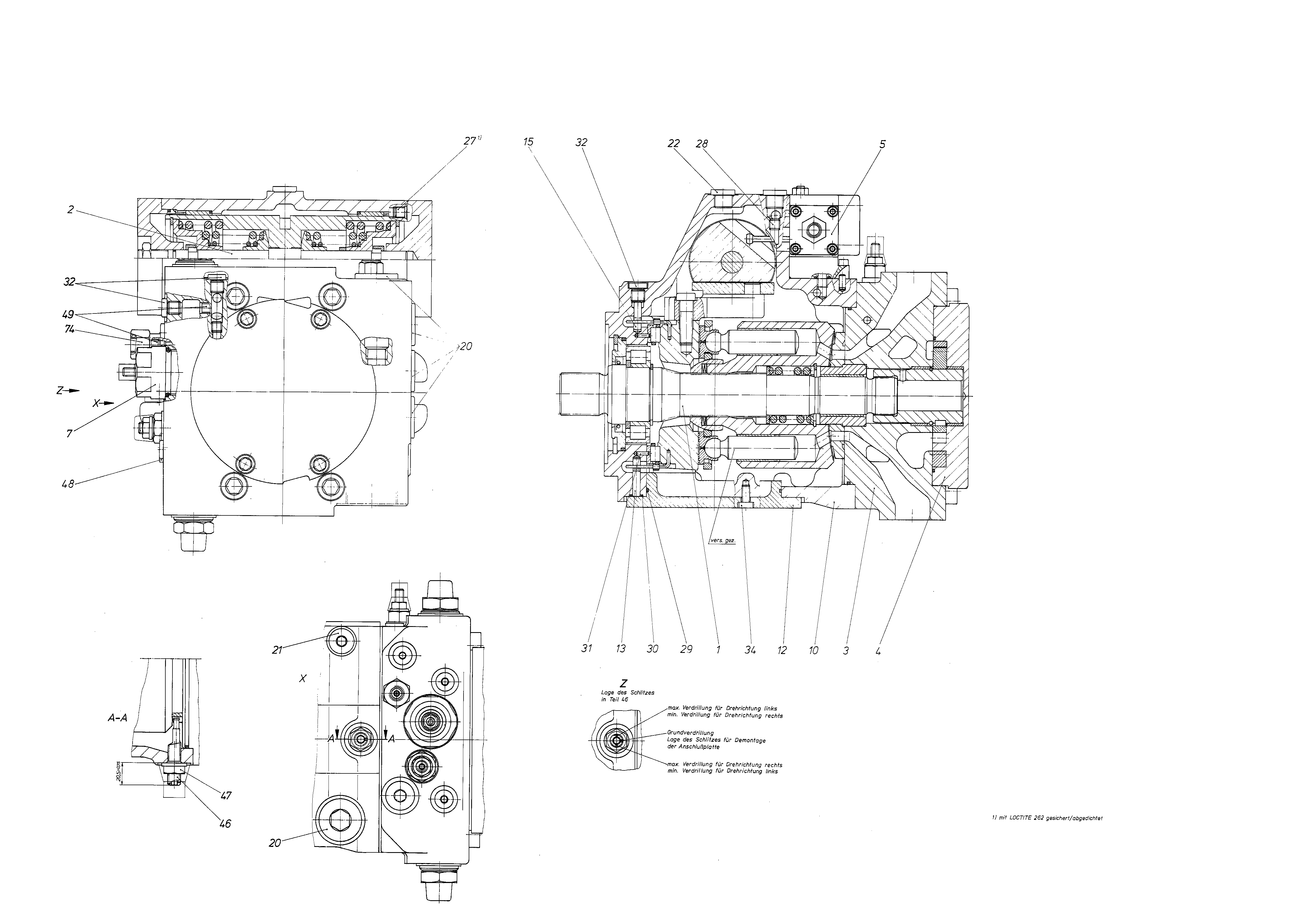 A4VG125HDD3/31R-PZF02F011S-S — Zeichnung