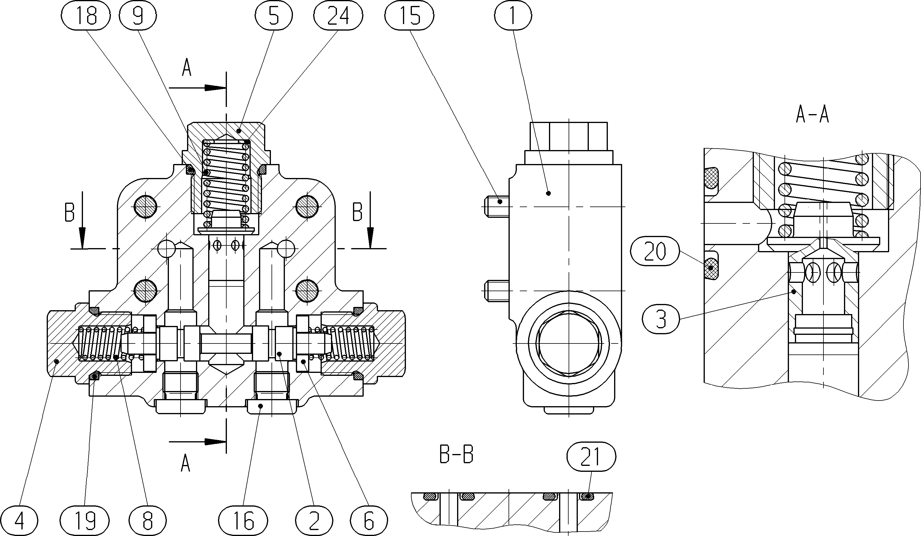 FLUSH/BOOST PRESSURE VALVE — Zeichnung