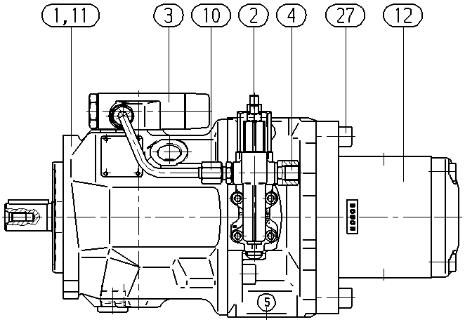 AA10VSO45DFLR/31R-VPA12L70 — Zeichnung