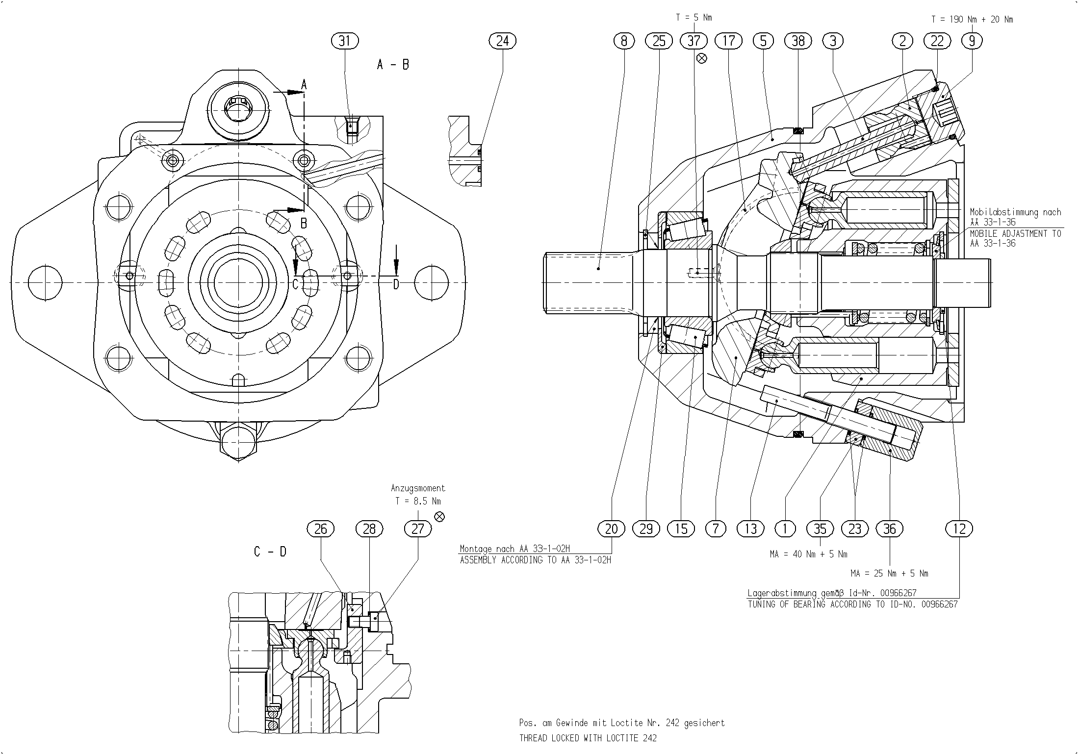 G A10VEC 60 OV /52XX-VRF -S1266 — Zeichnung