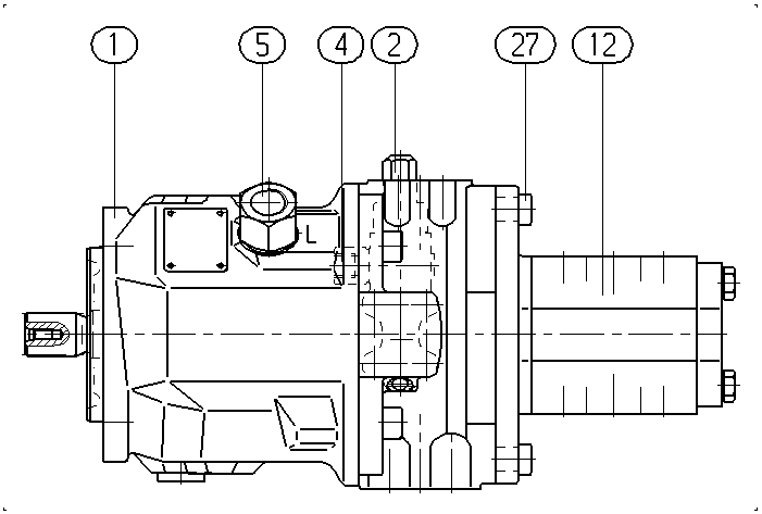 A A10V O 45 DFR /31L-PWC12L30 -SO413 — Zeichnung
