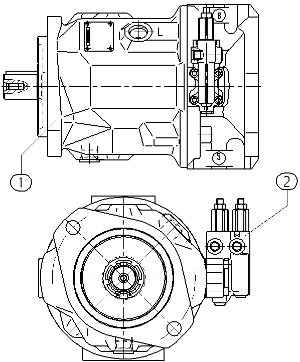 A AA10VSO 71 DFR1/31R-VKC62K01 -S2036 — Zeichnung