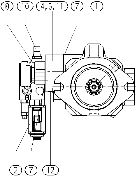 A A10VNO 45ED 74/52R-VSC12K68P -S2718 — Zeichnung