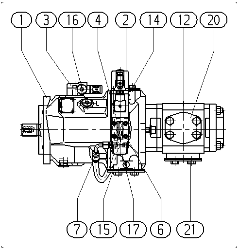 A A10V O 71 DFE1/31R-PSC12H00 -SO712 — Zeichnung