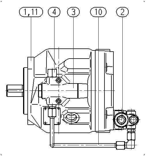 AA10VO45DFLR/31R-PKC61N00 — Zeichnung