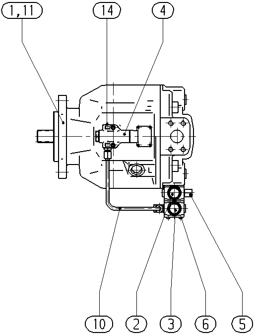 AH A10V O140 DFLR/31R-VQC62N00 -S2036 — Zeichnung