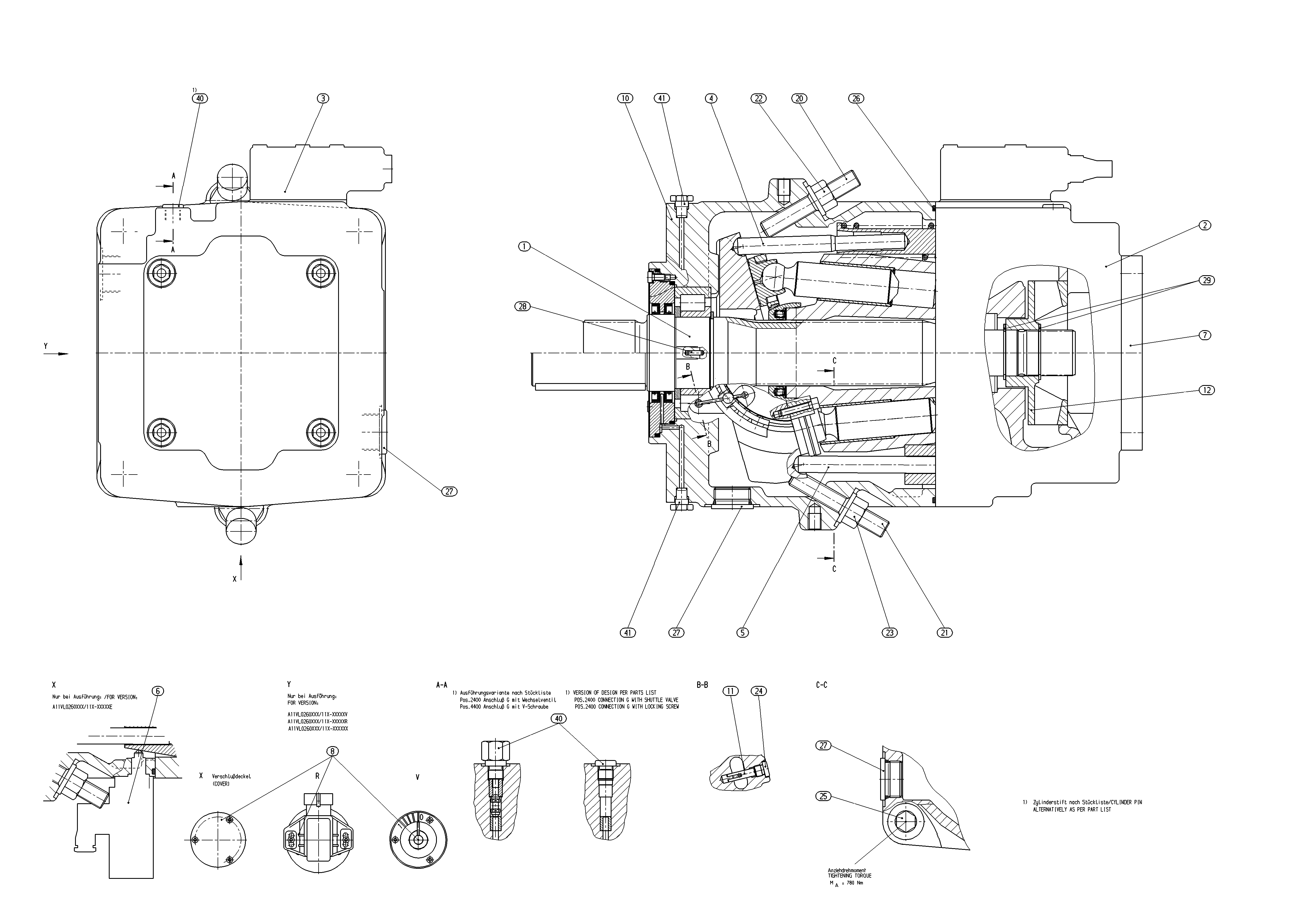 AA11VLO260DRS/11R-MSD07K07-S — Zeichnung