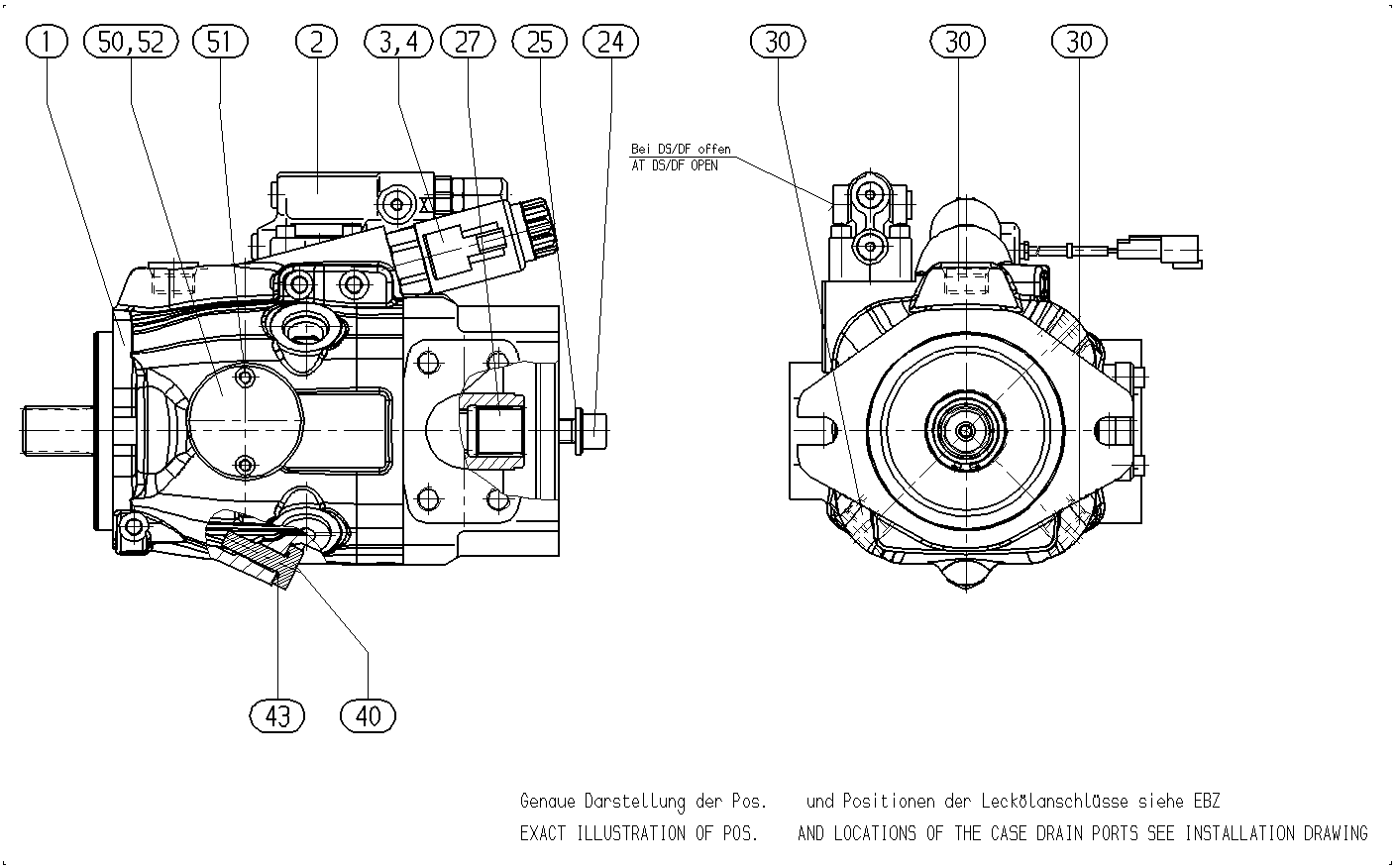 A A10V O 45EP1DF/53L-VUC62K04PBASIC*PT* — Zeichnung