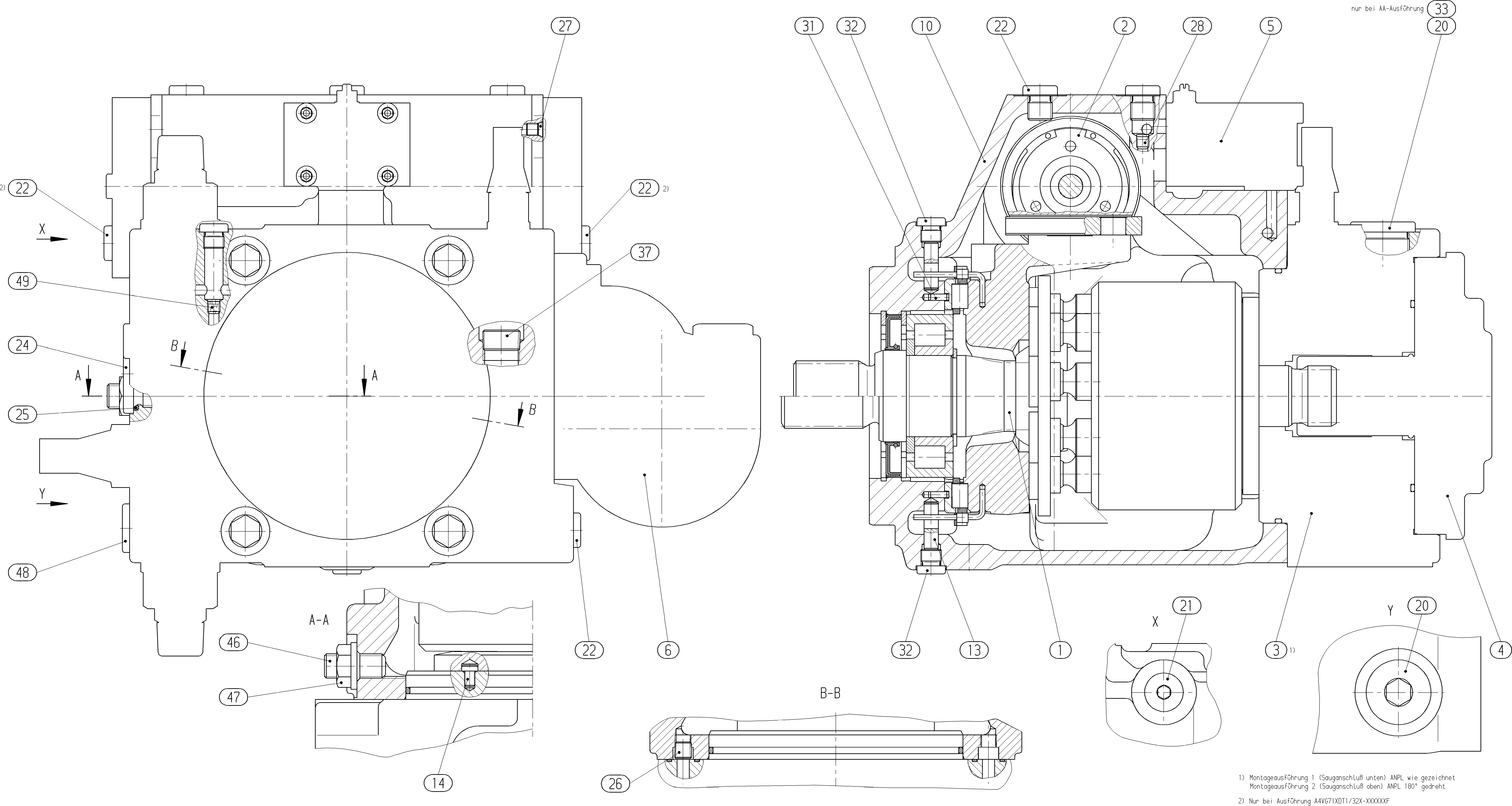 A4VG71EP4D1/32L-NAF02F041FP — Zeichnung